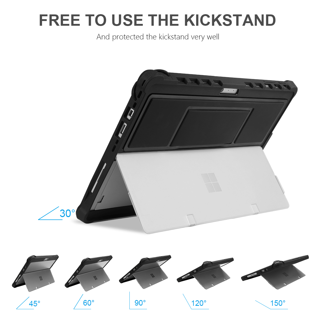 Shockproof Protective Cover Case for Microsoft Surface Pro 7/ Pro 6/ Pro 5/ Pro 4 with hand strap
